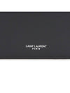 Business Flap in Grain De Poudre Embossed Leather Card Wallet Black - SAINT LAURENT - BALAAN 7