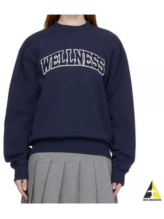 WELLNESS BOUCLE CREWNECK NAVY CR752 crew neck - SPORTY & RICH - BALAAN 1