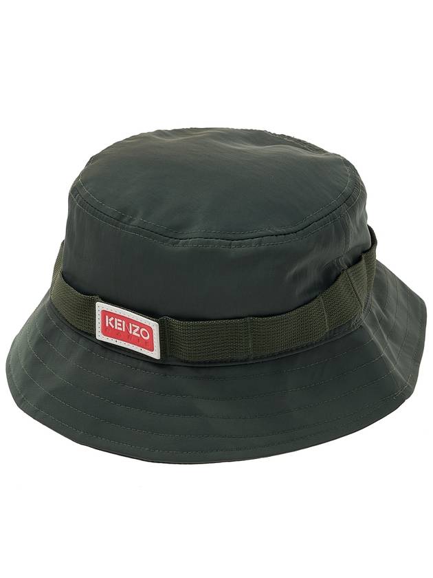 Military Polyester Bucket Hat Green - KENZO - BALAAN.