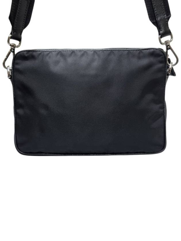 2VH133 Black Re Nylon Saffiano Shoulder Bag - PRADA - BALAAN 3