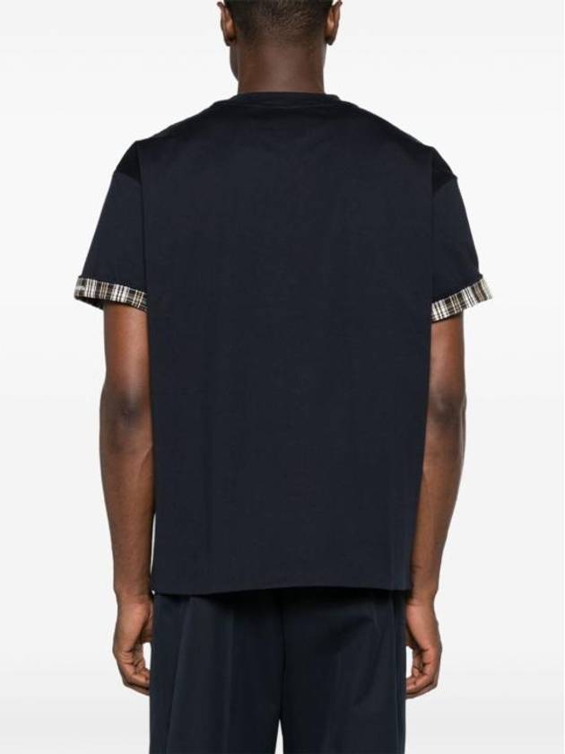 Reversible Cotton Short Sleeve T-Shirt Navy - BOTTEGA VENETA - BALAAN 3