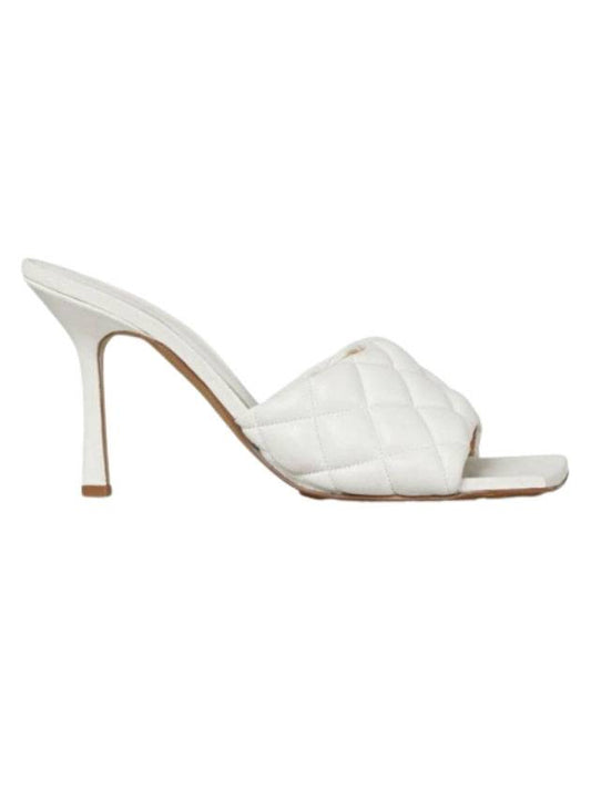 Quilted Sandals Heel White - BOTTEGA VENETA - 1