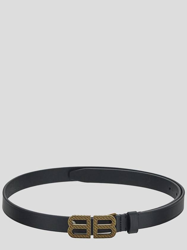 BB Hourglass Leather Belt Black - BALENCIAGA - BALAAN 2