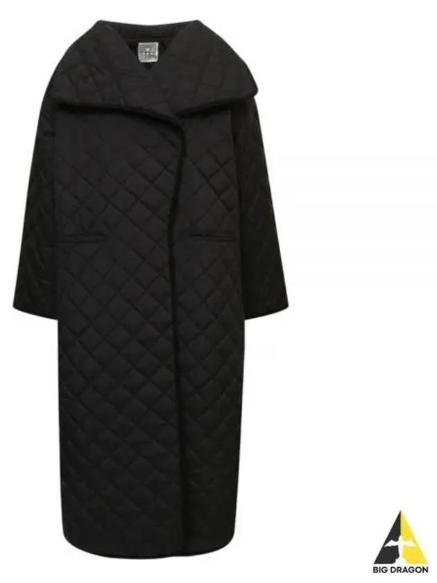 Signature Quilted Single Coat Black - TOTEME - BALAAN 2