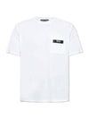 Logo Pocket Short Sleeve T-Shirt White - VERSACE - BALAAN 1