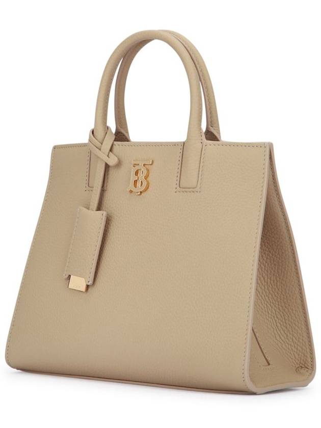 Mini Frances Leather Tote Bag Beige - BURBERRY - BALAAN 3