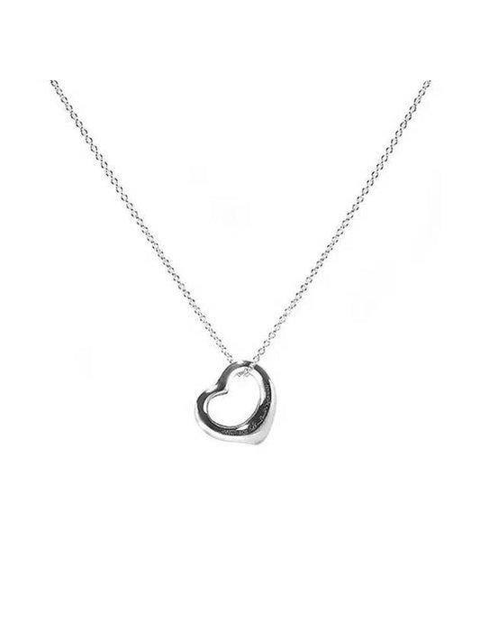 Elsa Peretti Open Heart 16MM Necklace Silver - TIFFANY & CO. - BALAAN 1