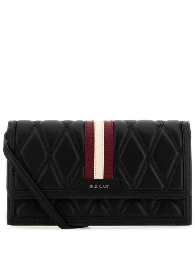 Logo Diamond Quilted Leather Cross Bag Black - BALLY - BALAAN 2