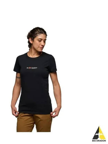 BLACK DIAMOND Heritage Wordmark Tee WOMENS OAWAP752449 - BLACK & BROWN - BALAAN 1