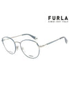 Glasses Frame VFU398 0E70 Round Metal Women's Glasses - FURLA - BALAAN 1