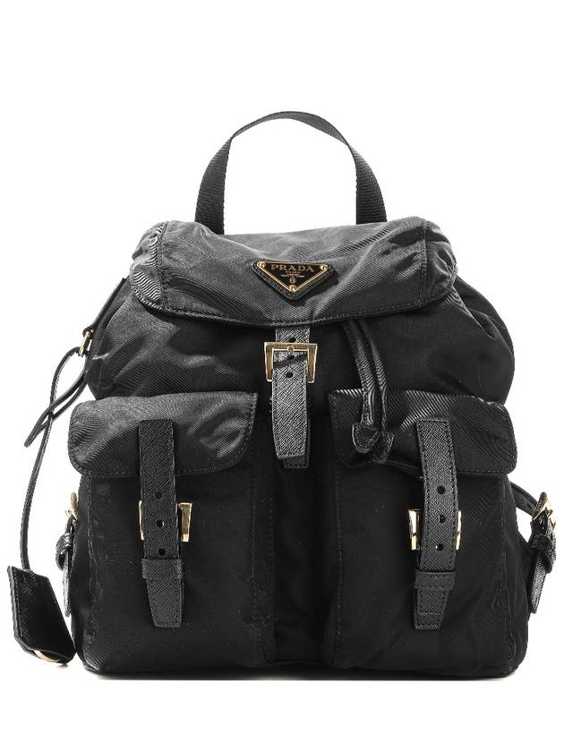 Triangle Logo Re-Nylon Small Backpack Black - PRADA - BALAAN 2