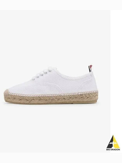 Canvas Espadrilles Heritage Low Top Sneakers White - THOM BROWNE - BALAAN 2