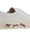 Lace Up Canvas Low Top Sneakers White - KENZO - BALAAN 11