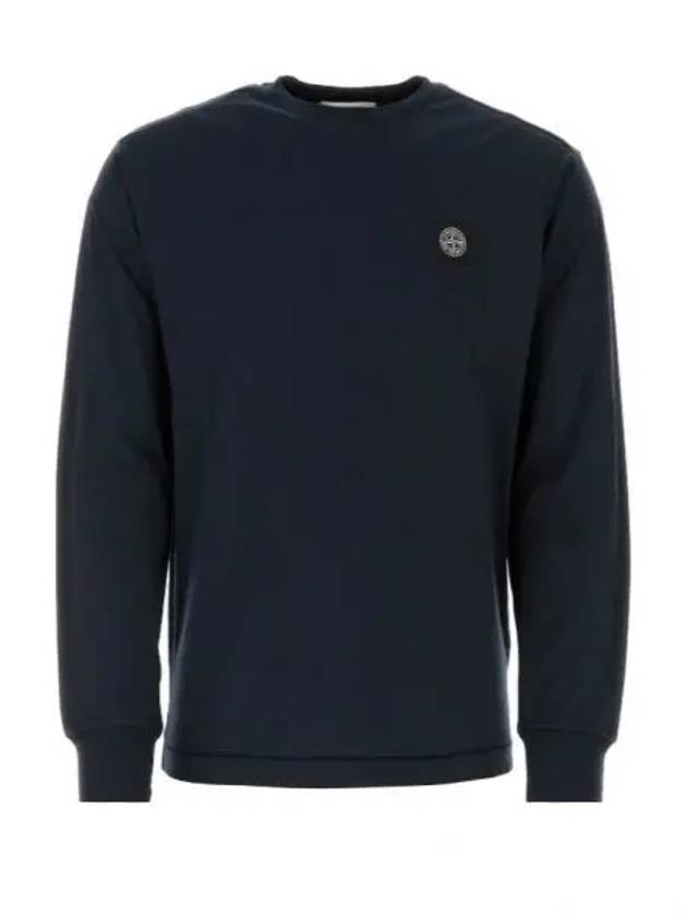 Chest Patch Long Sleeve T-Shirt Blue - STONE ISLAND - BALAAN 2