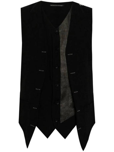 Layered Cotton Vest HSV09341 - YOHJI YAMAMOTO - BALAAN 1