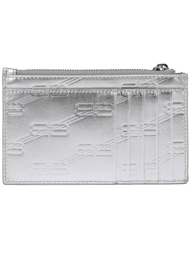 Embossed Monogram Card Wallet Silver - BALENCIAGA - BALAAN 4