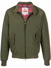 Men's Zip-up Bomber Cotton Jacket Green - BARACUTA - BALAAN 1