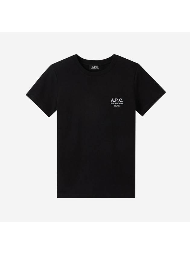 Denise Embroidered Short Sleeve T-shirt Black - A.P.C. - BALAAN 2