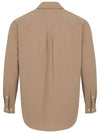 Men's Open Collar Long Sleeve Shirt Dark Beige SW21ESH07DI - SOLEW - BALAAN 3