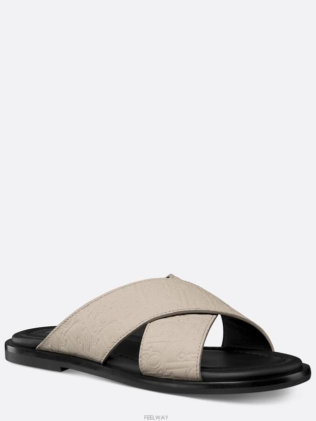 Alias ​​Grained Leather Sandals Beige - DIOR - BALAAN 2