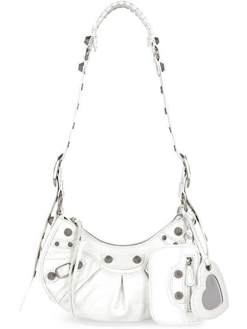 Lecagol XS Leather Shoulder Bag White - BALENCIAGA - BALAAN 1