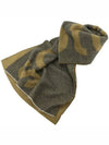 Studios Checked Wool Fringe Scarf Green Yellow - ACNE STUDIOS - BALAAN.