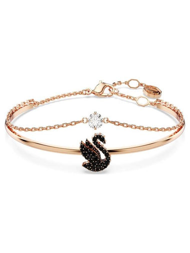 Swan Crystal Bracelet Black Rose Gold - SWAROVSKI - BALAAN 1