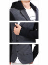 Men's Button Wool Hooded Jacket Gray - NEIL BARRETT - BALAAN.