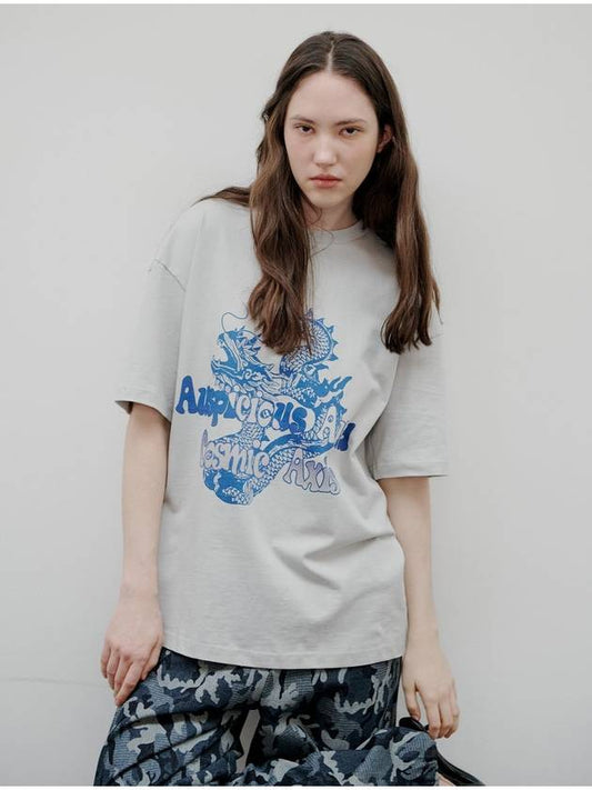 Unisex Blue Dragon Tee Gray - AACA - BALAAN 2