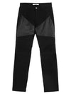 Diagonal leather zipper detail black jeans 0908469001 - GIVENCHY - BALAAN 6