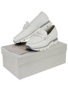 Women's Leather Loafers White - SANTONI - BALAAN 9