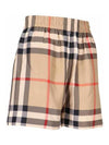 Check Print Shorts Beige - BURBERRY - BALAAN 3