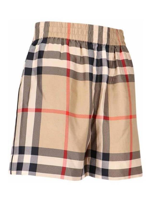 Check Print Shorts Beige - BURBERRY - BALAAN 3