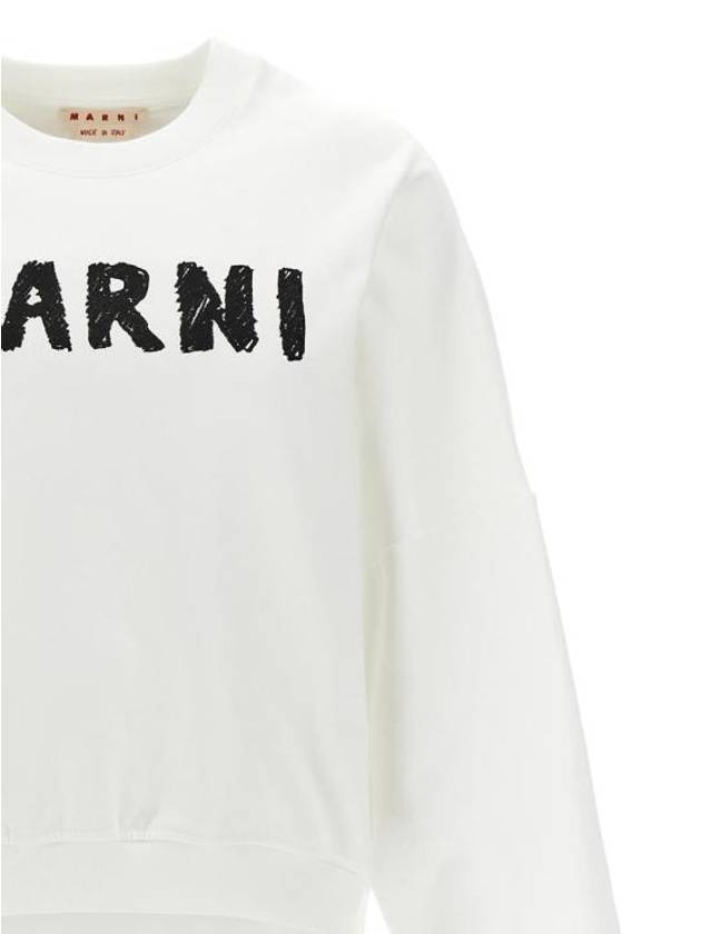 Crayon Logo Print Sweatshirt White - MARNI - BALAAN 4