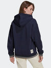 Hooded sweatshirt IA8319 Navy WOMENS UK10 JP L - ADIDAS - BALAAN 3