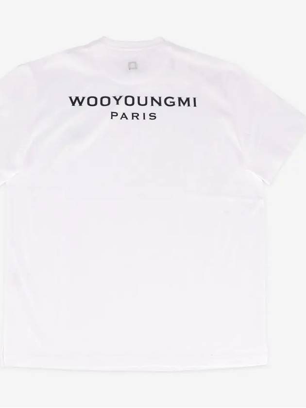 Men's Back Logo Cotton Short Sleeve T-Shirt White - WOOYOUNGMI - BALAAN 4