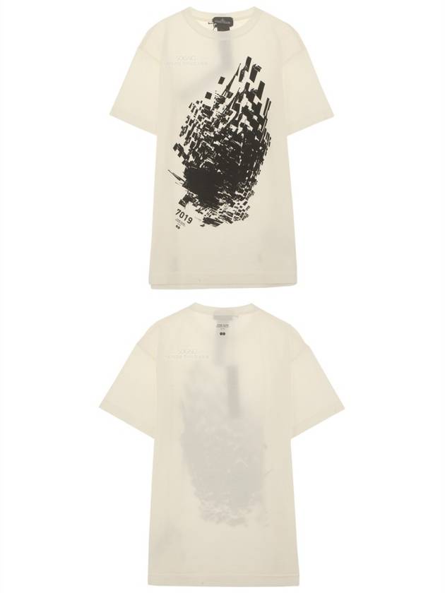 Shadow Project Contrast Short Sleeve T-Shirt White Black - STONE ISLAND - BALAAN 6