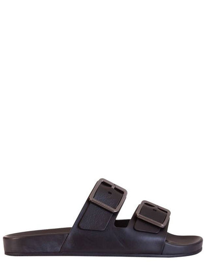 Men's Mallorca Buckle Sandals Slippers Black - BALENCIAGA - BALAAN 2