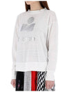 Klowia Logo Print Linen Sweatshirt White - ISABEL MARANT - BALAAN 4