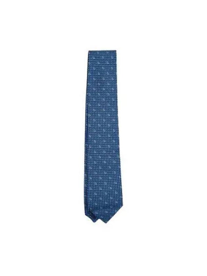 Gancini Print Silk Tie Navy Blue - SALVATORE FERRAGAMO - BALAAN 2