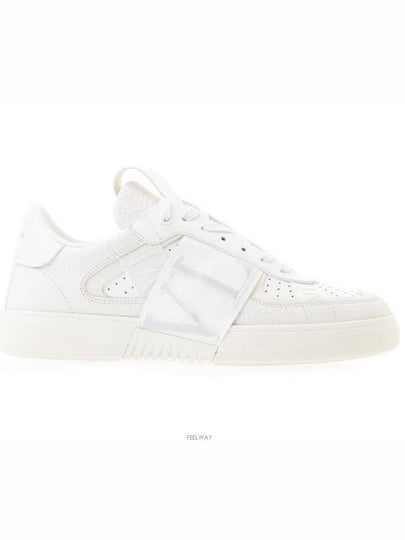 Round Toe Lace-Up Low Top Sneakers White - VALENTINO - BALAAN 2