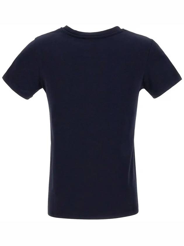 Denise Embroidered Short Sleeve T-shirt Navy - A.P.C. - BALAAN 5