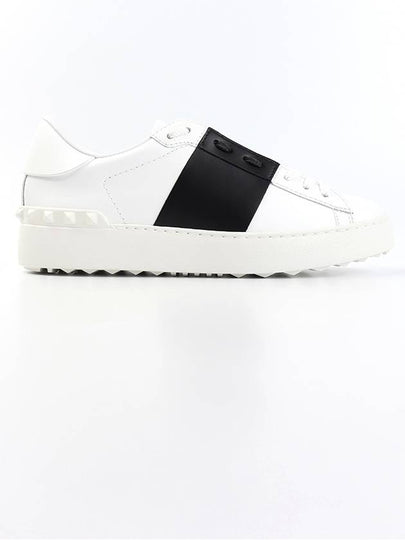 Hidden Strap Rockstud Low Top Sneakers White Black - VALENTINO - BALAAN 2