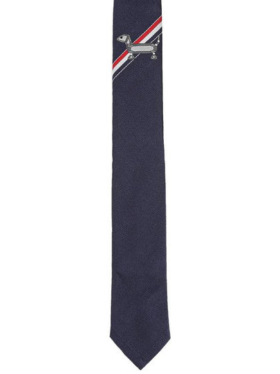 Hector Jacquard Silk Tie Navy - THOM BROWNE - BALAAN 2