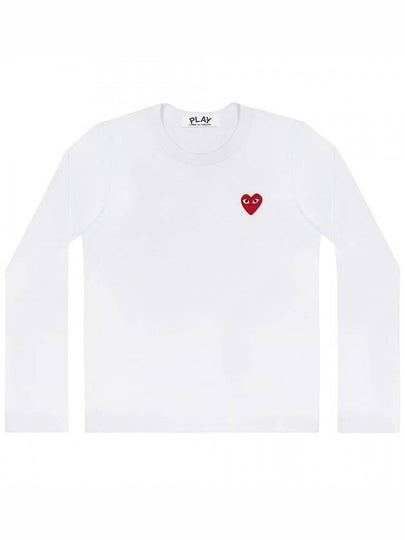 Red Wappen Round Neck Long Sleeve T-Shirt P1 T117 2 White - COMME DES GARCONS - BALAAN 2