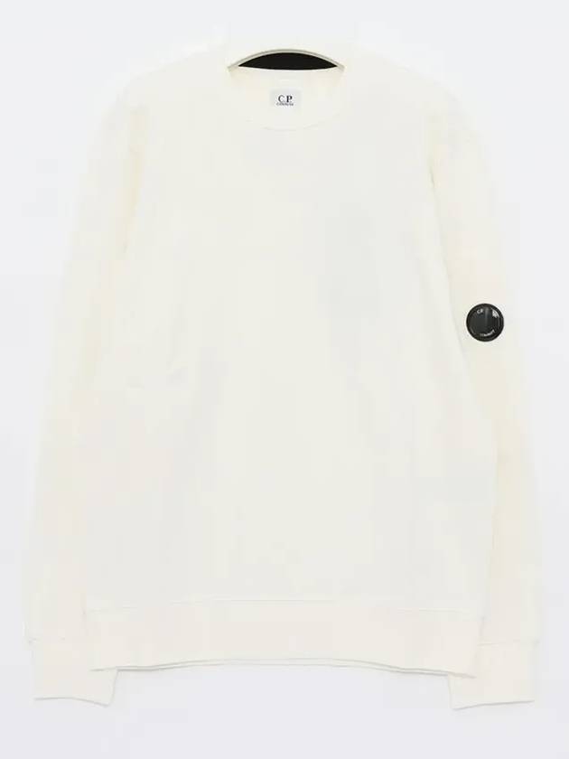 Diagonal Raised Fleece Sweatshirt White - CP COMPANY - BALAAN 4