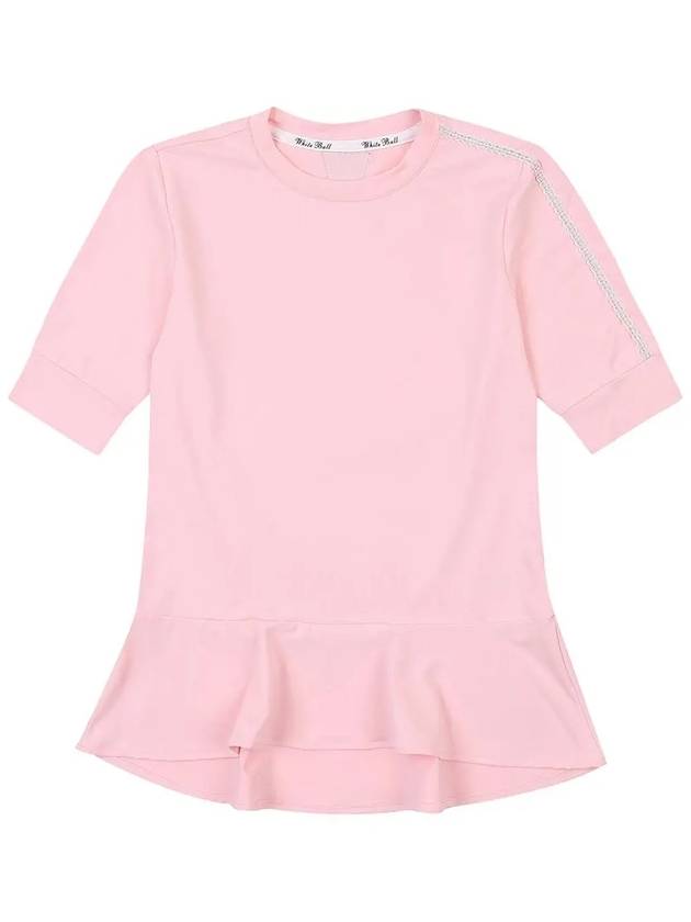 Golf Wear One Point Frill T-Shirt PINK - WHITEBALL - BALAAN 6