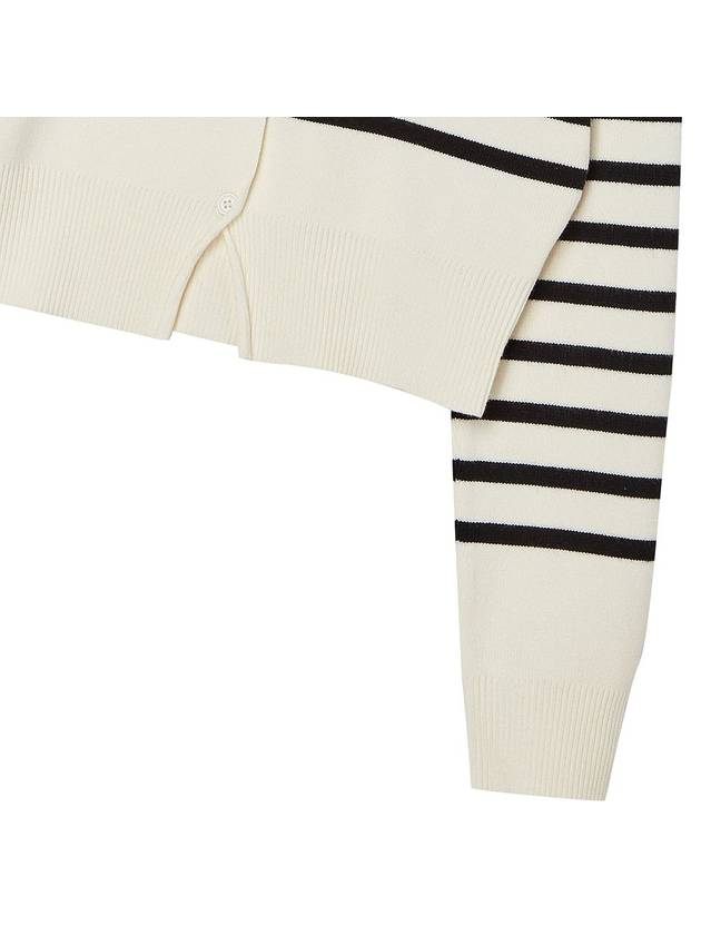 Women's Striped Cardigan Ivory GB1 WSW 13 N_IVY - THE GREEN LAB - BALAAN 4