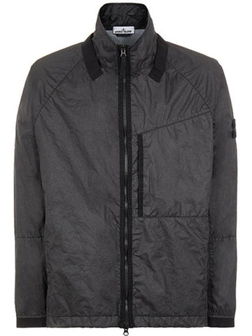 Membrana Zipper Bomber Jacket Black - STONE ISLAND - BALAAN 1