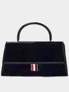 Women's Patent Trapeze Tote Bag Black - THOM BROWNE - BALAAN 3